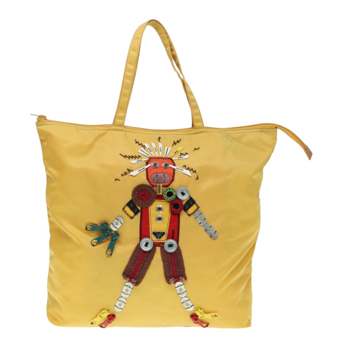 Prada Tessuto Robot Tote en nylon amarillo – Edición exclusiva de años 2004–2005