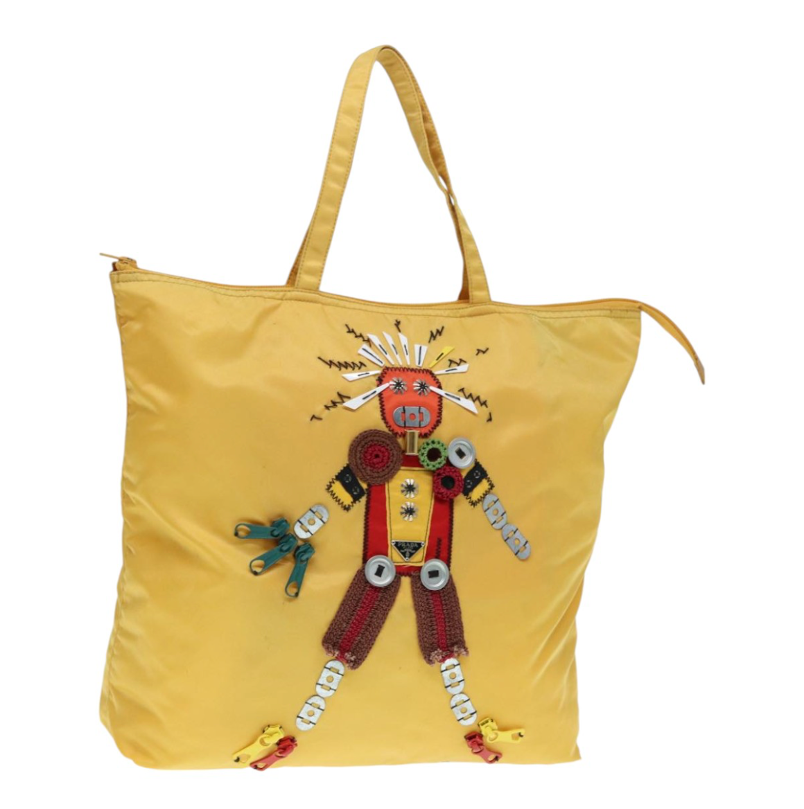 Prada Tessuto Robot Tote en nylon amarillo – Edición exclusiva de años 2004–2005