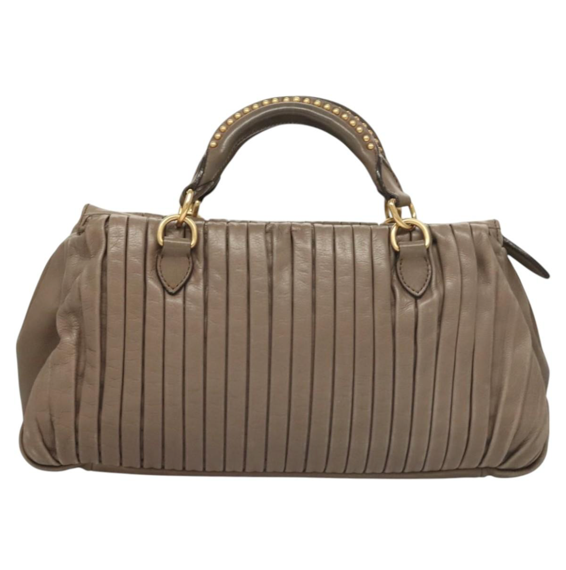 Bolso Miu Miu de piel gris topo