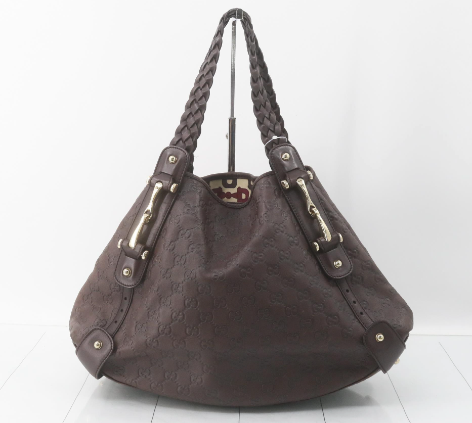 Gucci Pelham Guccissima Marrón Oscuro Piel