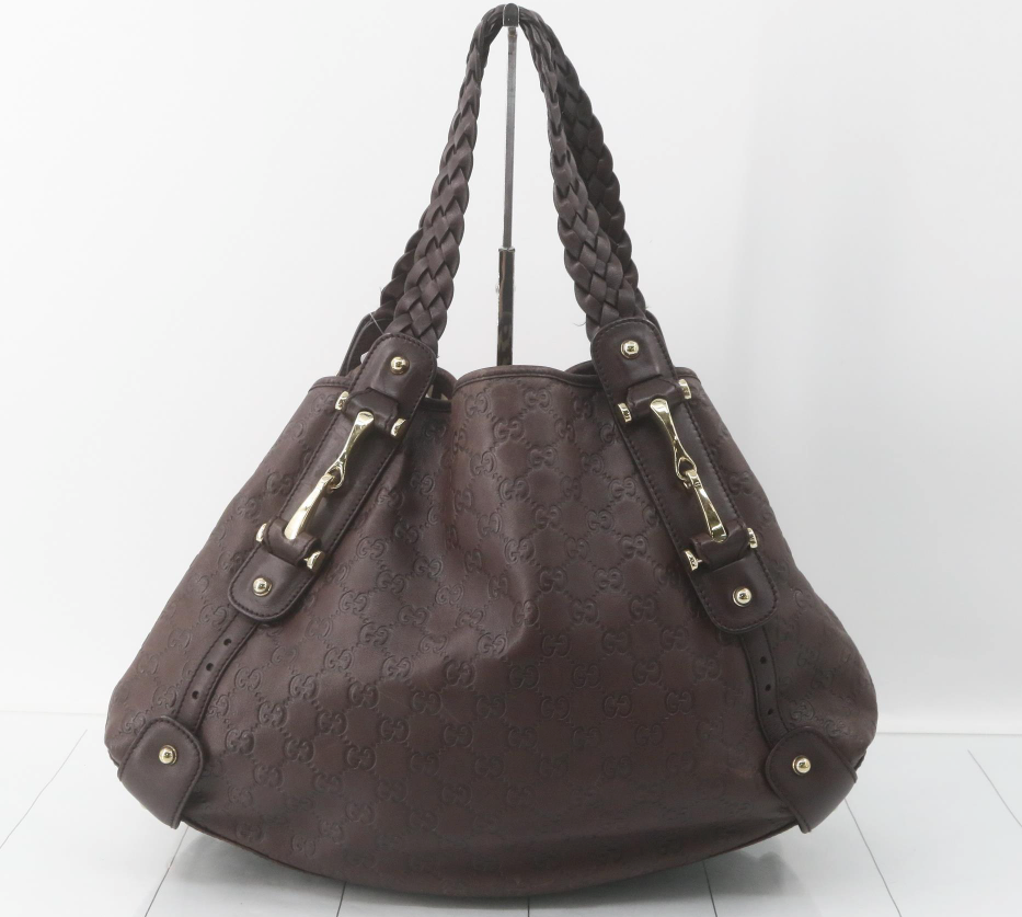 Gucci Pelham Guccissima Marrón Oscuro Piel