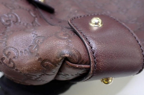 Gucci Pelham Guccissima Marrón Oscuro Piel