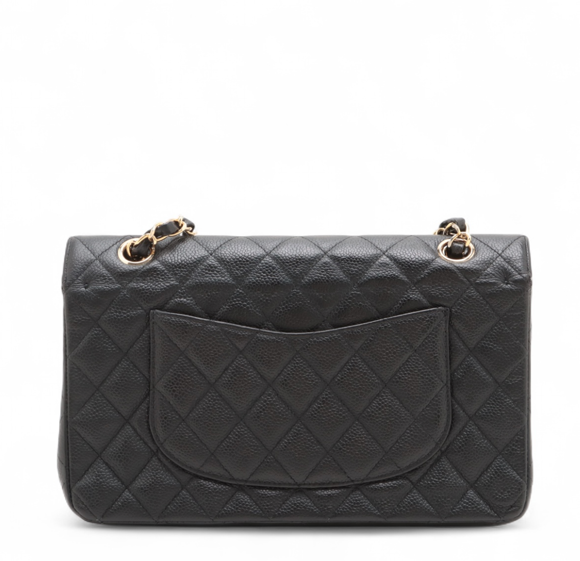 Chanel Classic Double Flap Mediano 11.12 en piel negra con hardware 24k