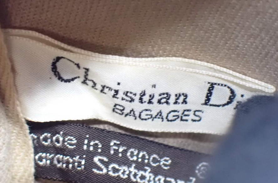 Christian Dior Trotter Boston Bag en canvas monogram azul y cuero