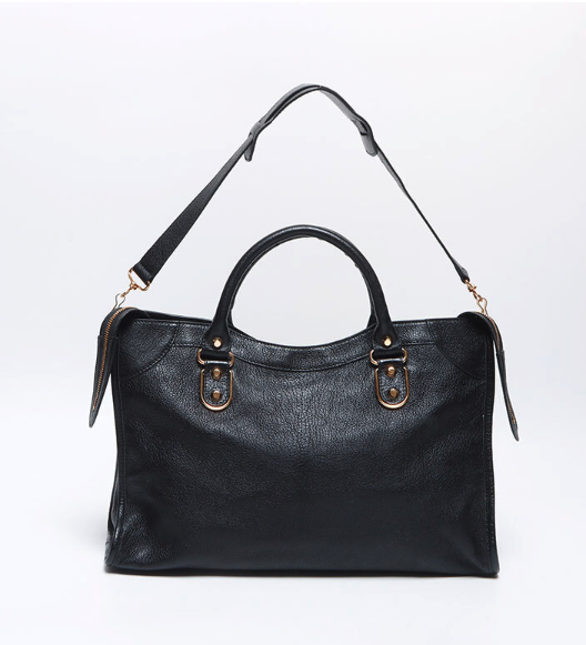 Balenciaga Classic City Mediano en negro con herrajes dorados