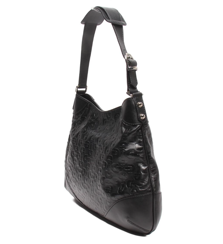 Gucci Hobo en piel negra con insignias Horsebit