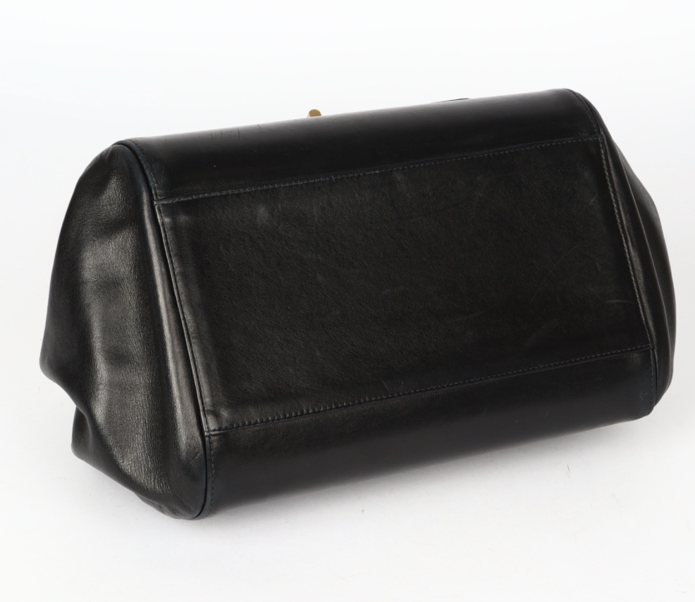 Chanel Choco Bar 2.55 Mini Chain Shoulder – Piel de Cordero Negro y Turquesa