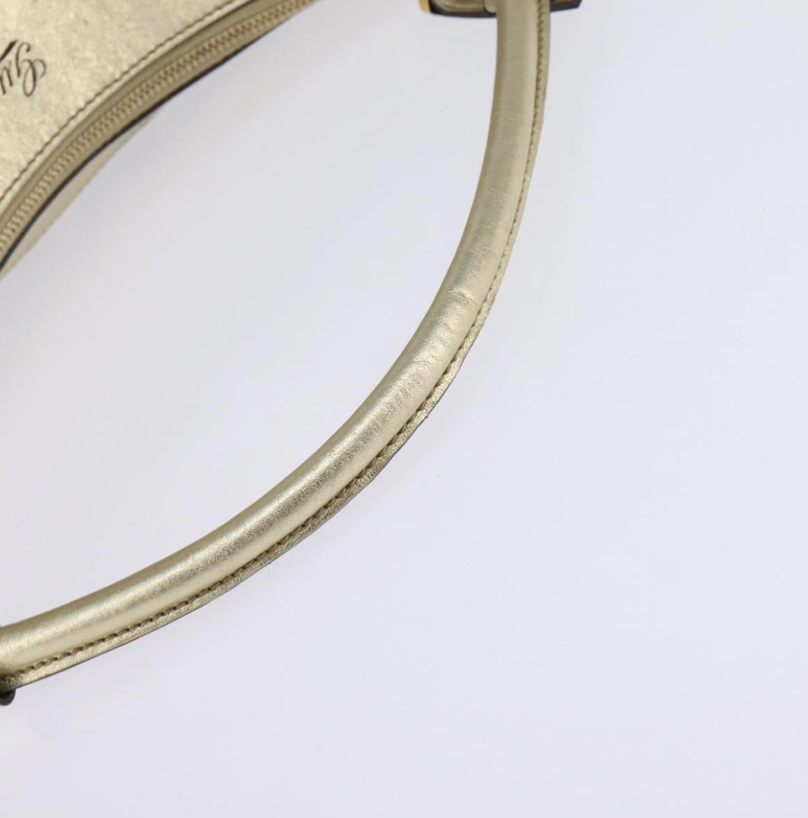 Gucci D-Ring Tote Bag – Monograma beige con piel dorada