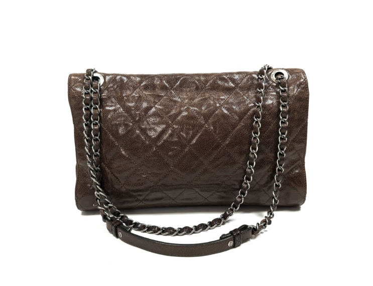 Chanel Classic Single Flap Bag – Piel Marrón en caviar
