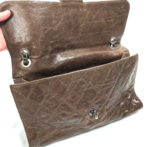 Chanel Classic Single Flap Bag – Piel Marrón en caviar