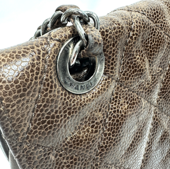 Chanel Classic Single Flap Bag – Piel Marrón en caviar