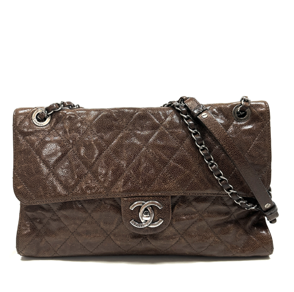 Chanel Classic Single Flap Bag – Piel Marrón en caviar