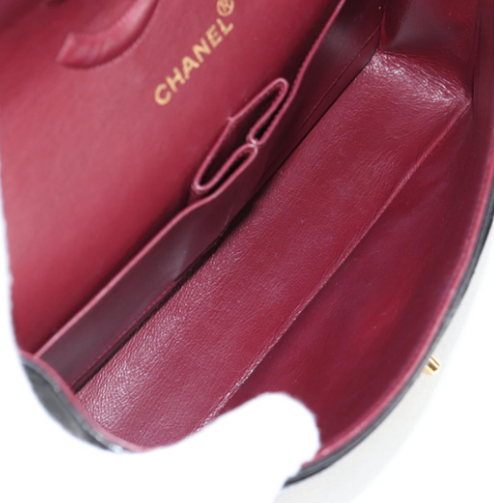 Chanel Timeless Doble Flap 25 cm en piel de cordero negra