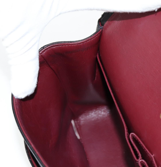 Chanel Timeless Doble Flap 25 cm en piel de cordero negra