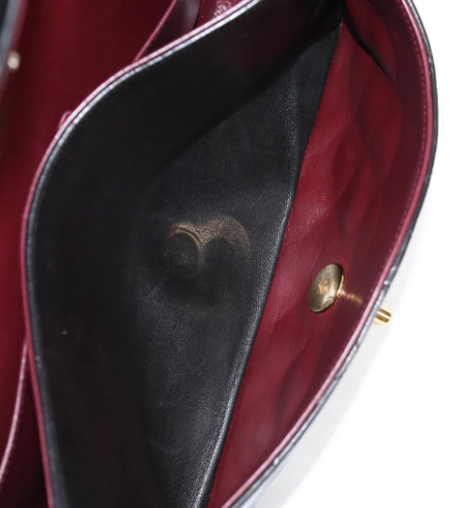 Chanel Timeless Doble Flap 25 cm en piel de cordero negra