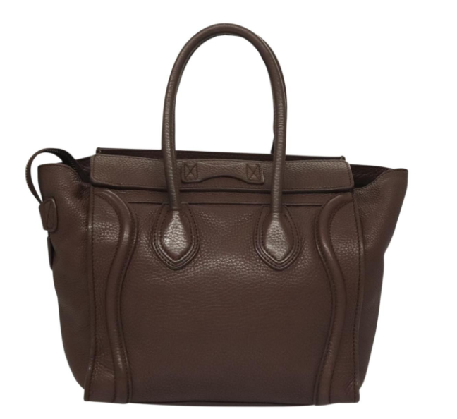 Céline Luggage Shopper Pequeño en Piel Marrón