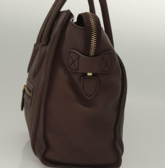 Céline Luggage Shopper Pequeño en Piel Marrón