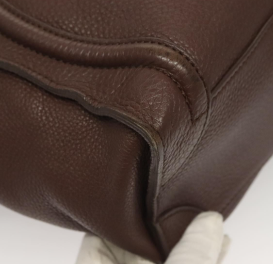 Céline Luggage Shopper Pequeño en Piel Marrón