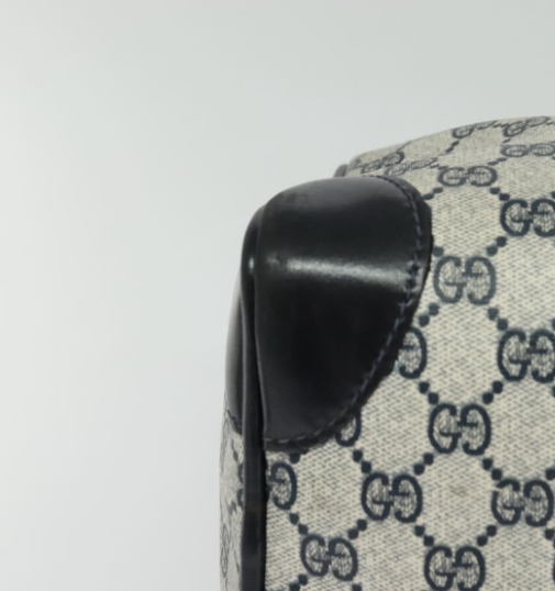 Zip Boston GG Canvas Azul Mediano bandolera