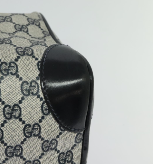 Zip Boston GG Canvas Azul Mediano bandolera