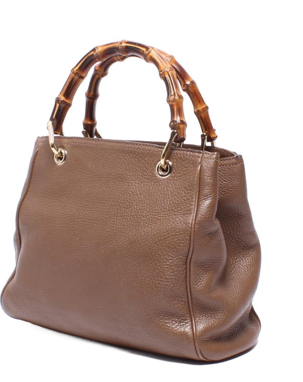 GUCCI Bamboo en piel marrón pequeño (con bandolera)