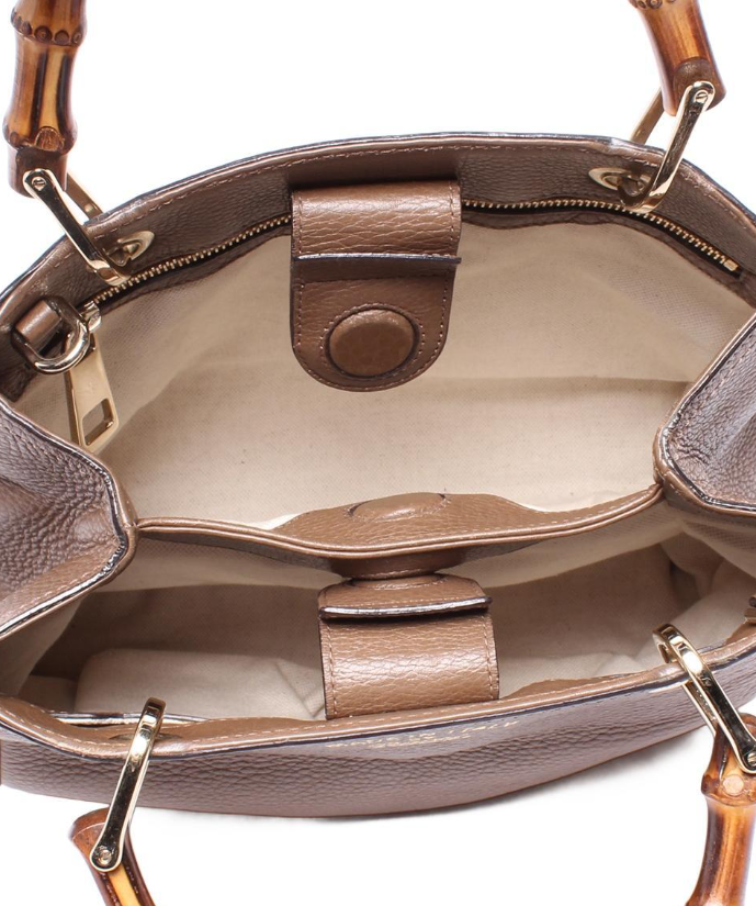 GUCCI Bamboo en piel marrón pequeño (con bandolera)