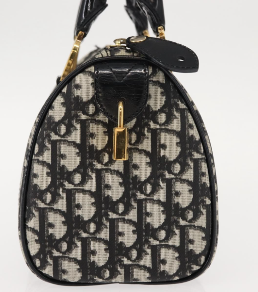 CHRISTIAN DIOR Vintage mini Trotter Bowling Boston Bag en canvas