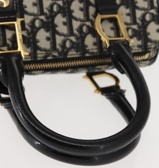 CHRISTIAN DIOR Vintage mini Trotter Bowling Boston Bag en canvas