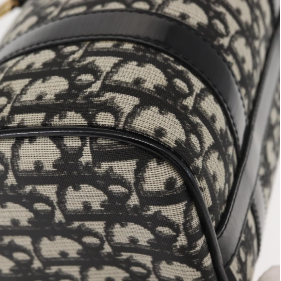 CHRISTIAN DIOR Vintage mini Trotter Bowling Boston Bag en canvas