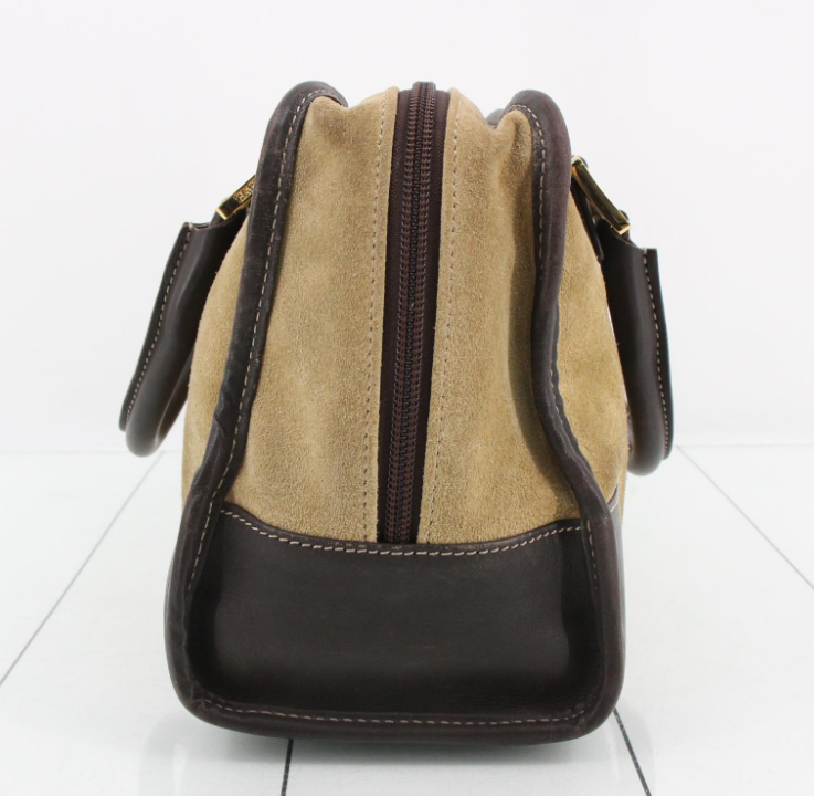 Bolso Loewe Amazona 28 en Ante Beige y Piel Marrón