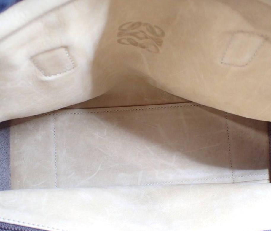 Bolso Loewe Amazona 28 en Ante Beige y Piel Marrón
