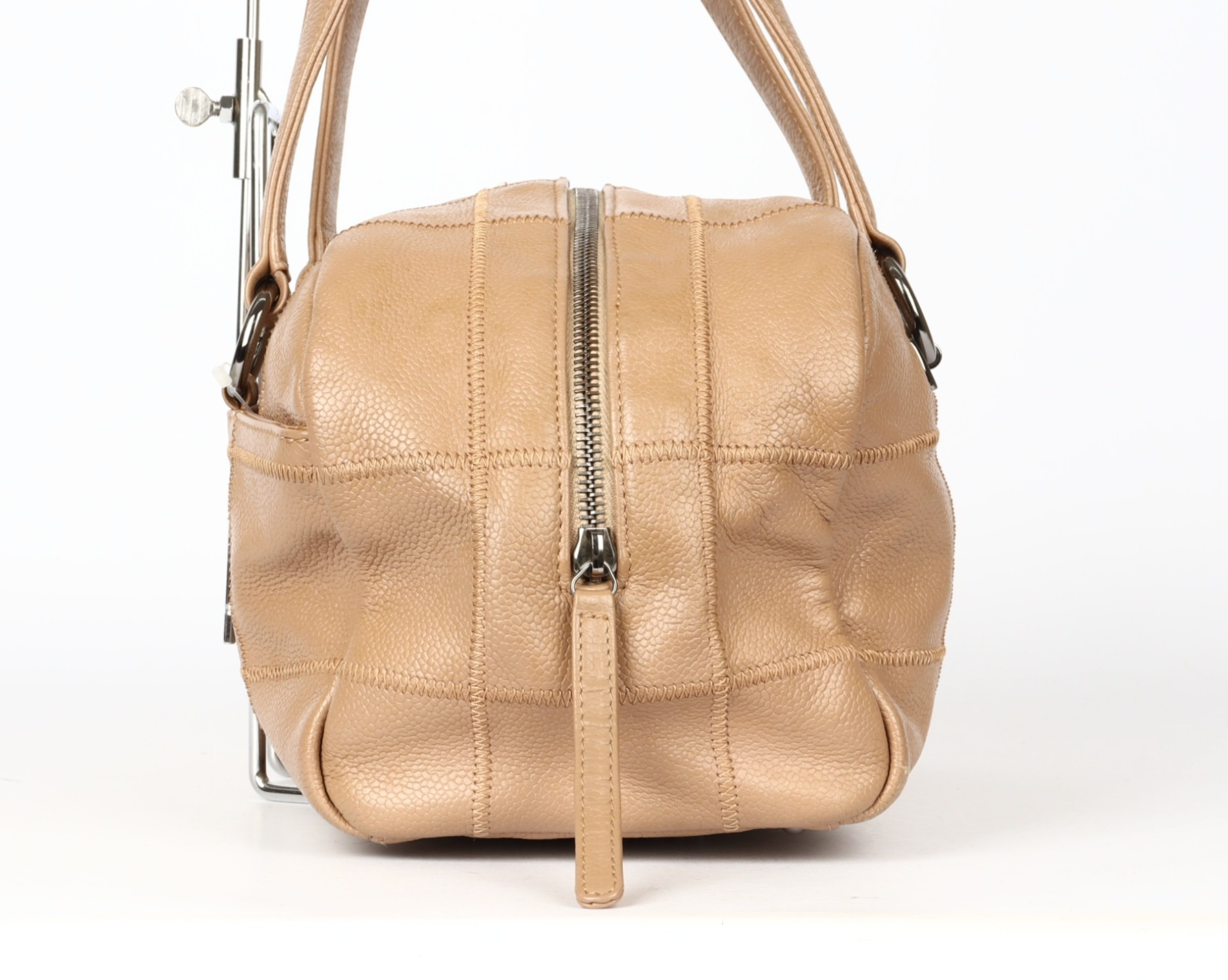 Chanel chocolate bar mini boston caviar camel