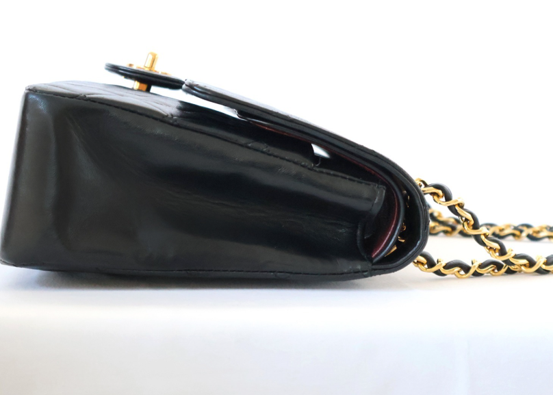 chanel timeless 27 matelassé lambskin double flap negro – serie 1