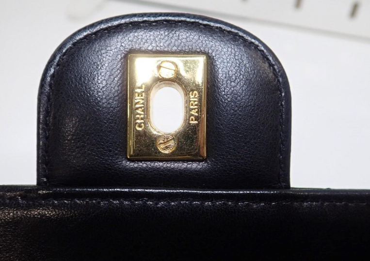 chanel timeless 27 matelassé lambskin double flap negro – serie 1