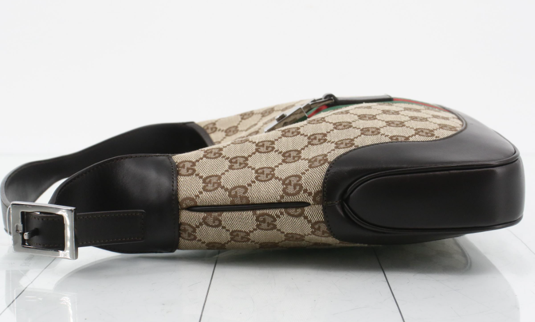 Gucci Jackie GG Canvas clasico mediano Marron Verde/Rojo