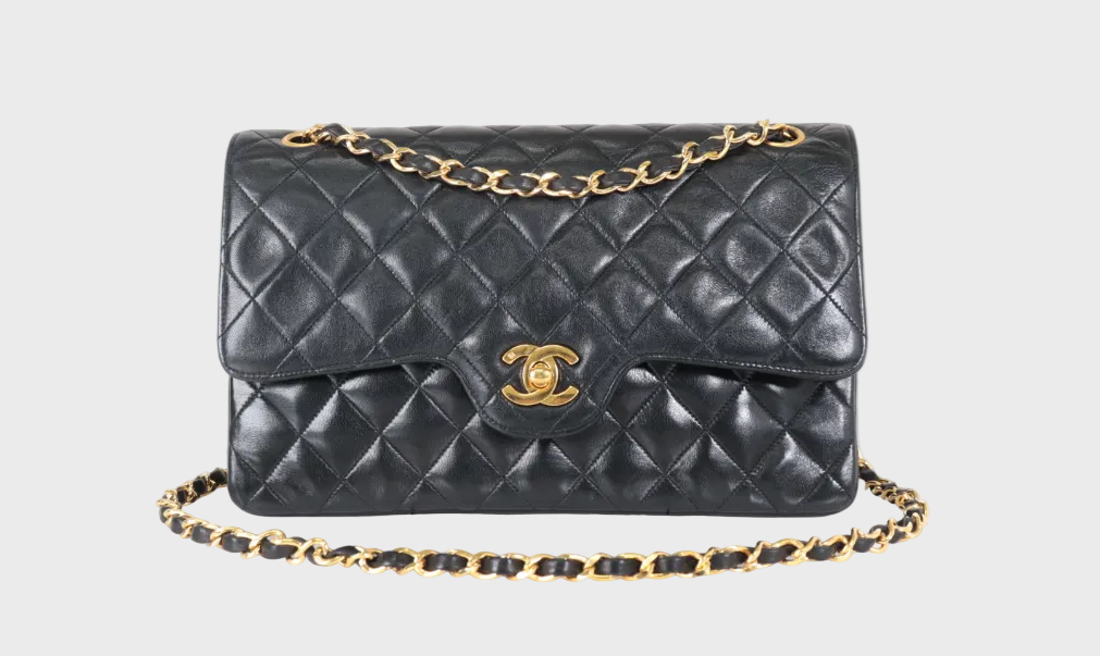 Chanel Timeless Double Flap 25 Lambskin Negro - Serie 1