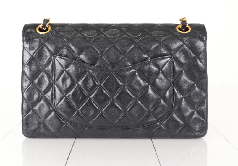 Chanel Timeless Double Flap 25 Lambskin Negro - Serie 1