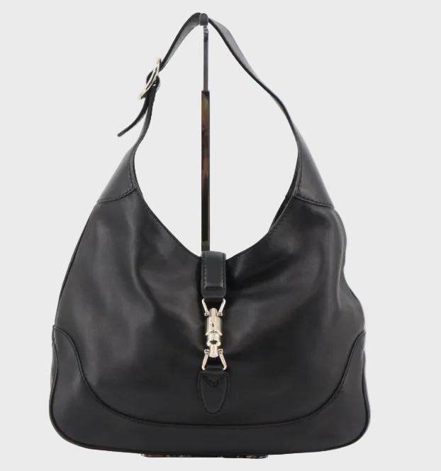 Gucci New Jackie Mediana Piel Negra Con Bandolera Extra
