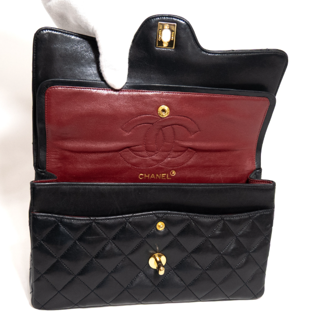 Chanel Timeless 25 Negro Classic Double Flap