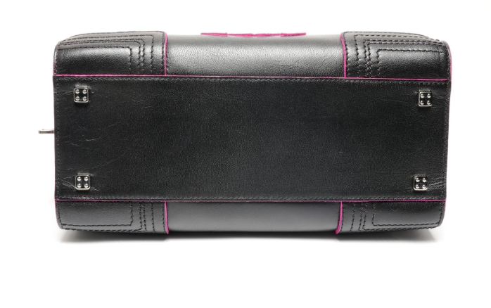 Loewe amazona negro y rosa 28 con 2 bandoleras