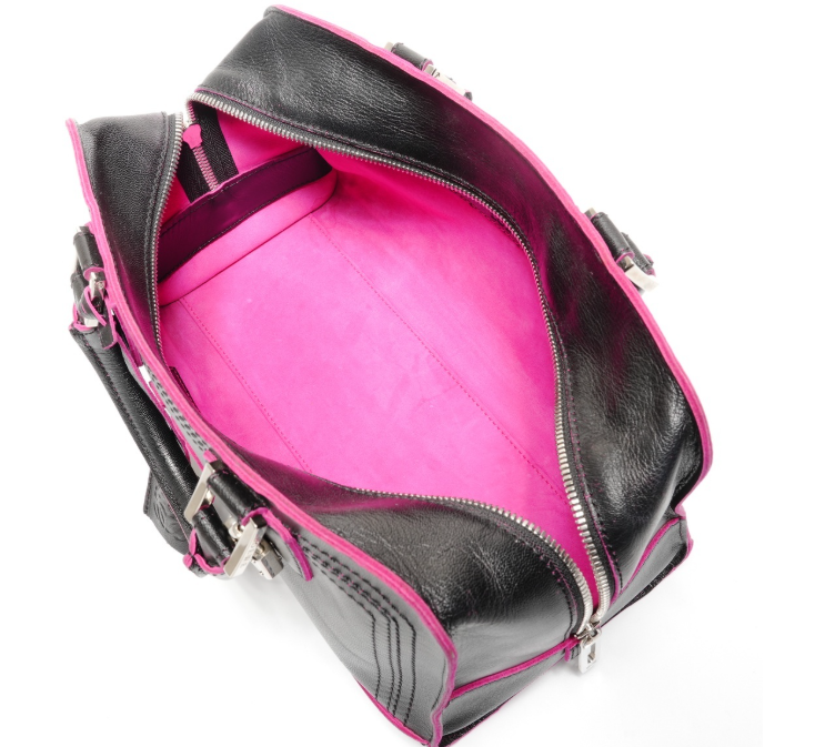Loewe amazona negro y rosa 28 con 2 bandoleras