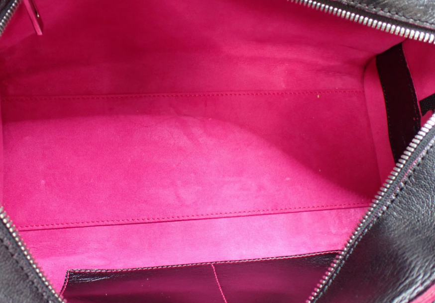 Loewe amazona negro y rosa 28 con 2 bandoleras