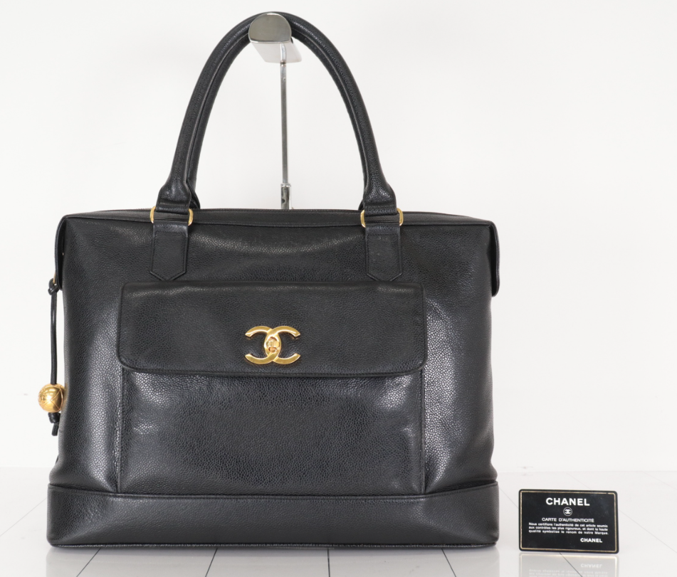 Chanel Caviar Tote Vintage | Logo Grande Turn Lock · Serie 2