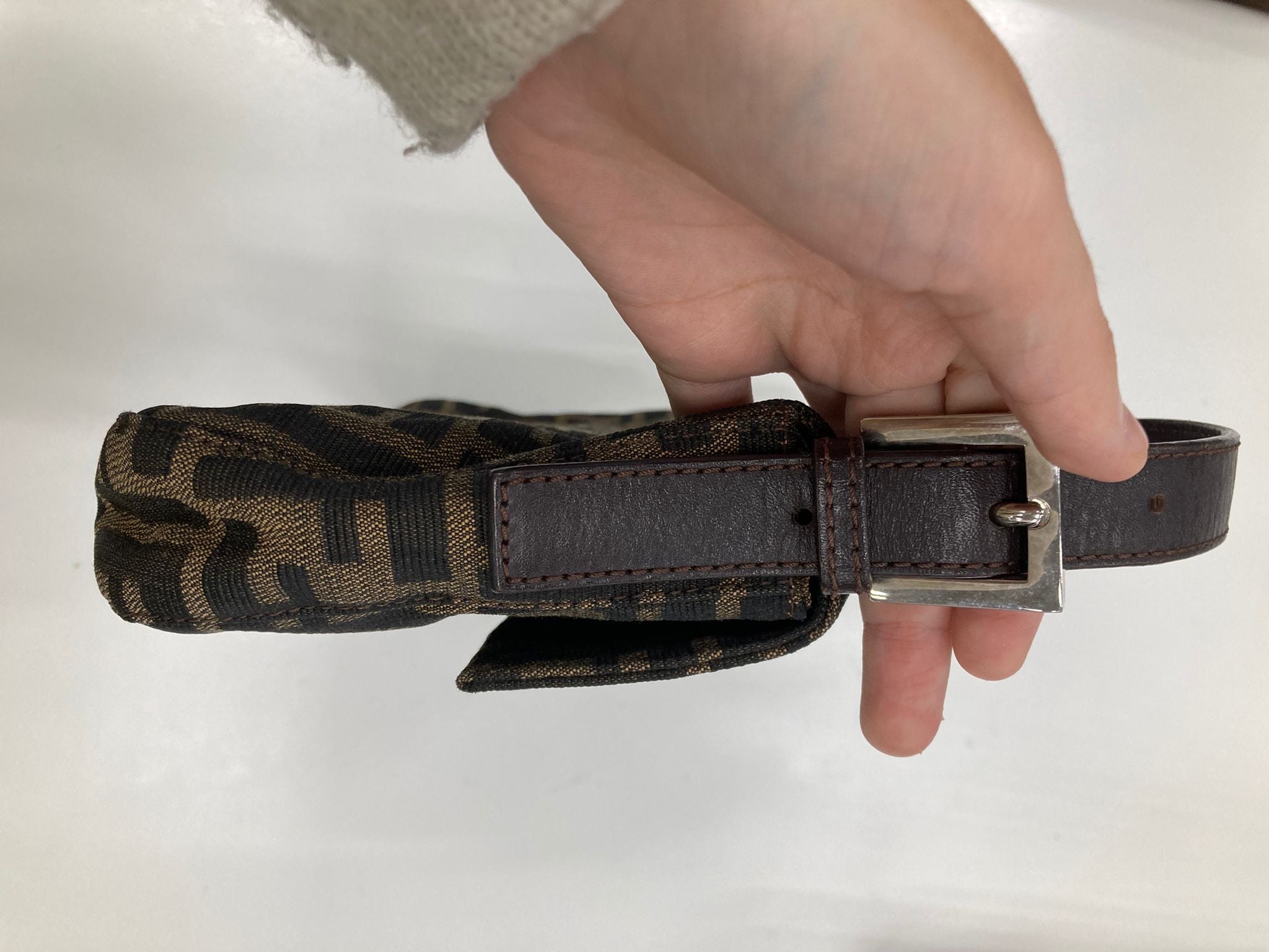 Fendi baguette clásica vintage marrón zucca