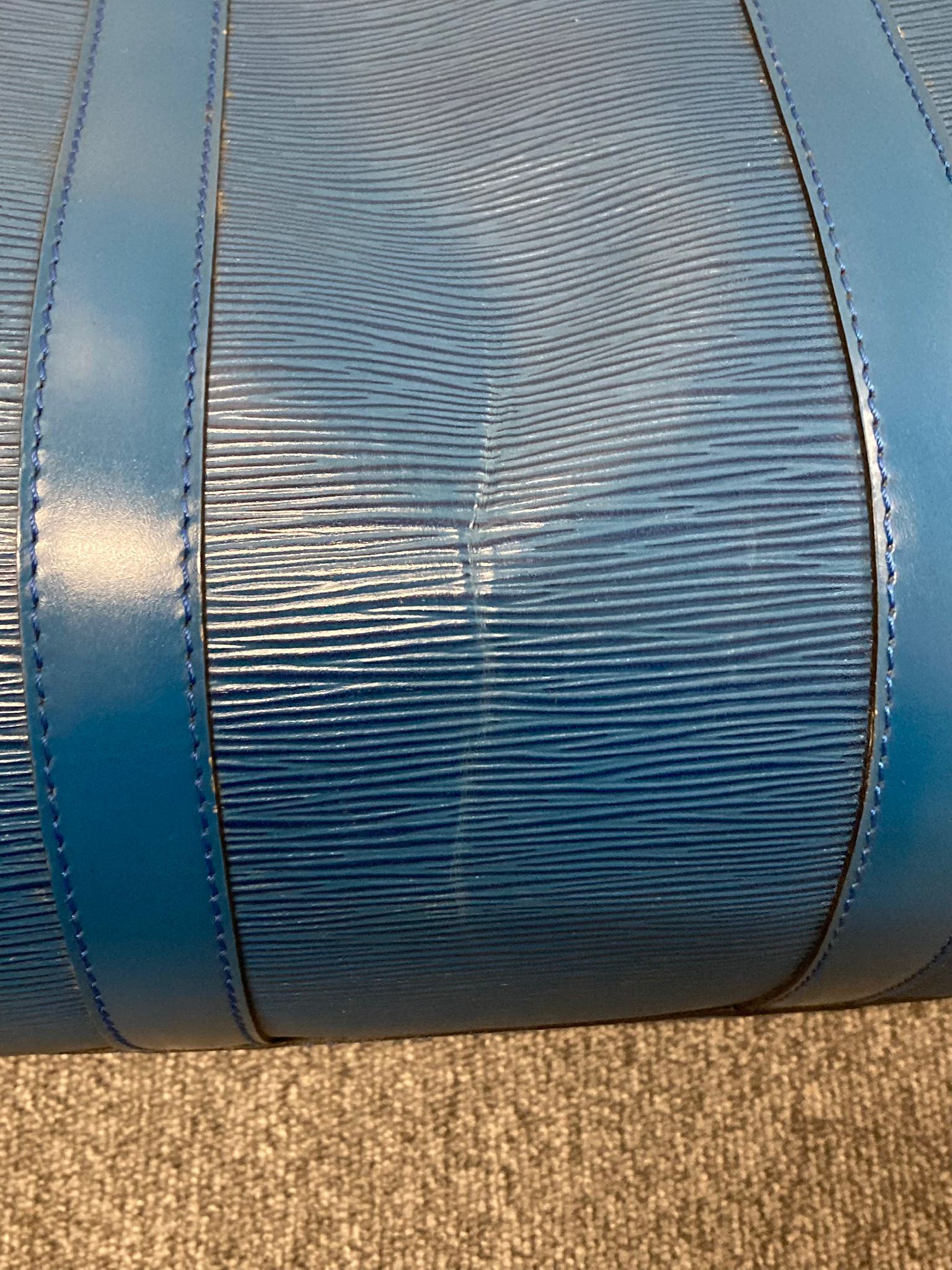 Louis Vuitton keepall 50 piel EPI azul Toledo