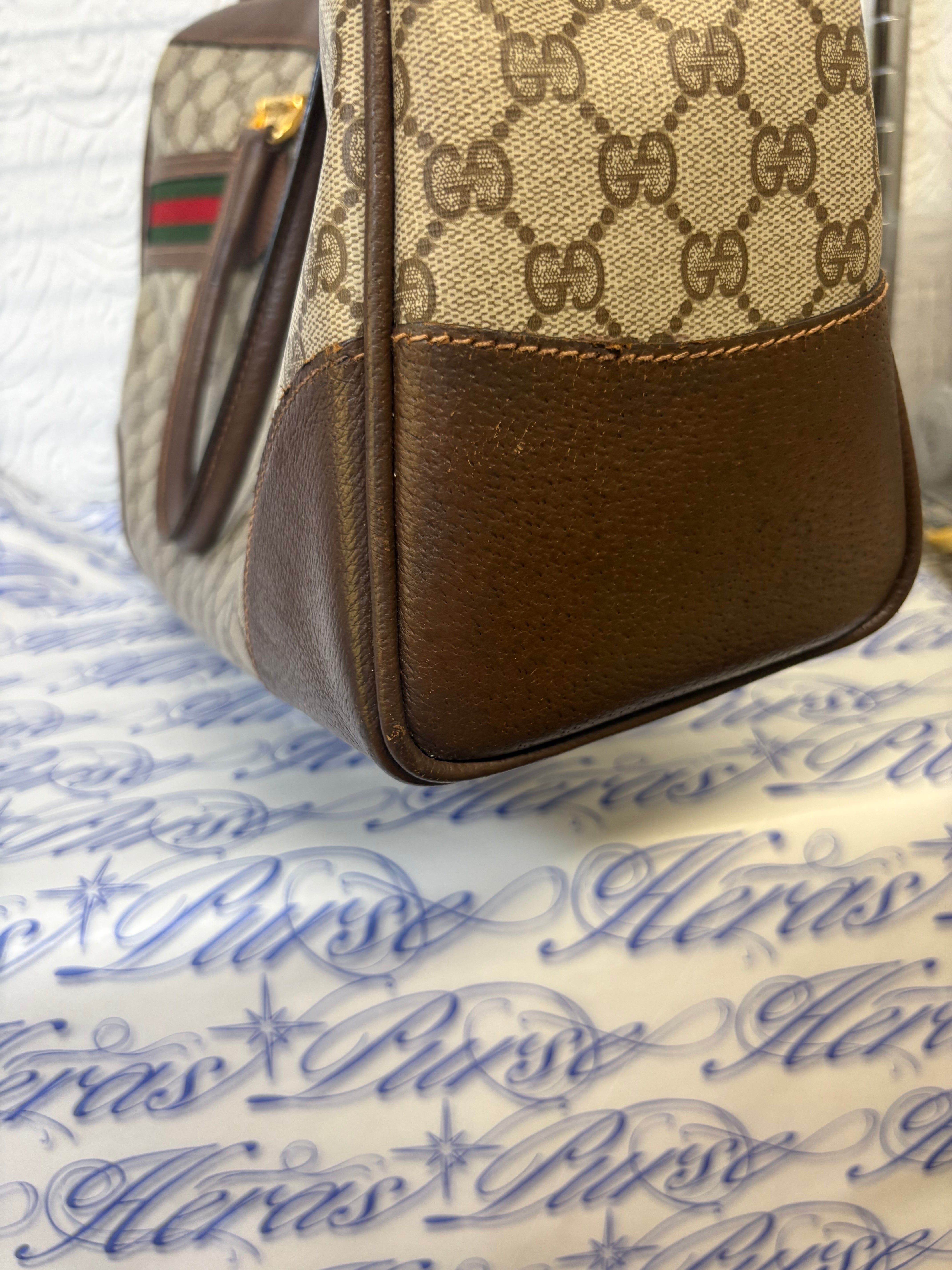 Gucci vintage gg supreme web boston XXL bag