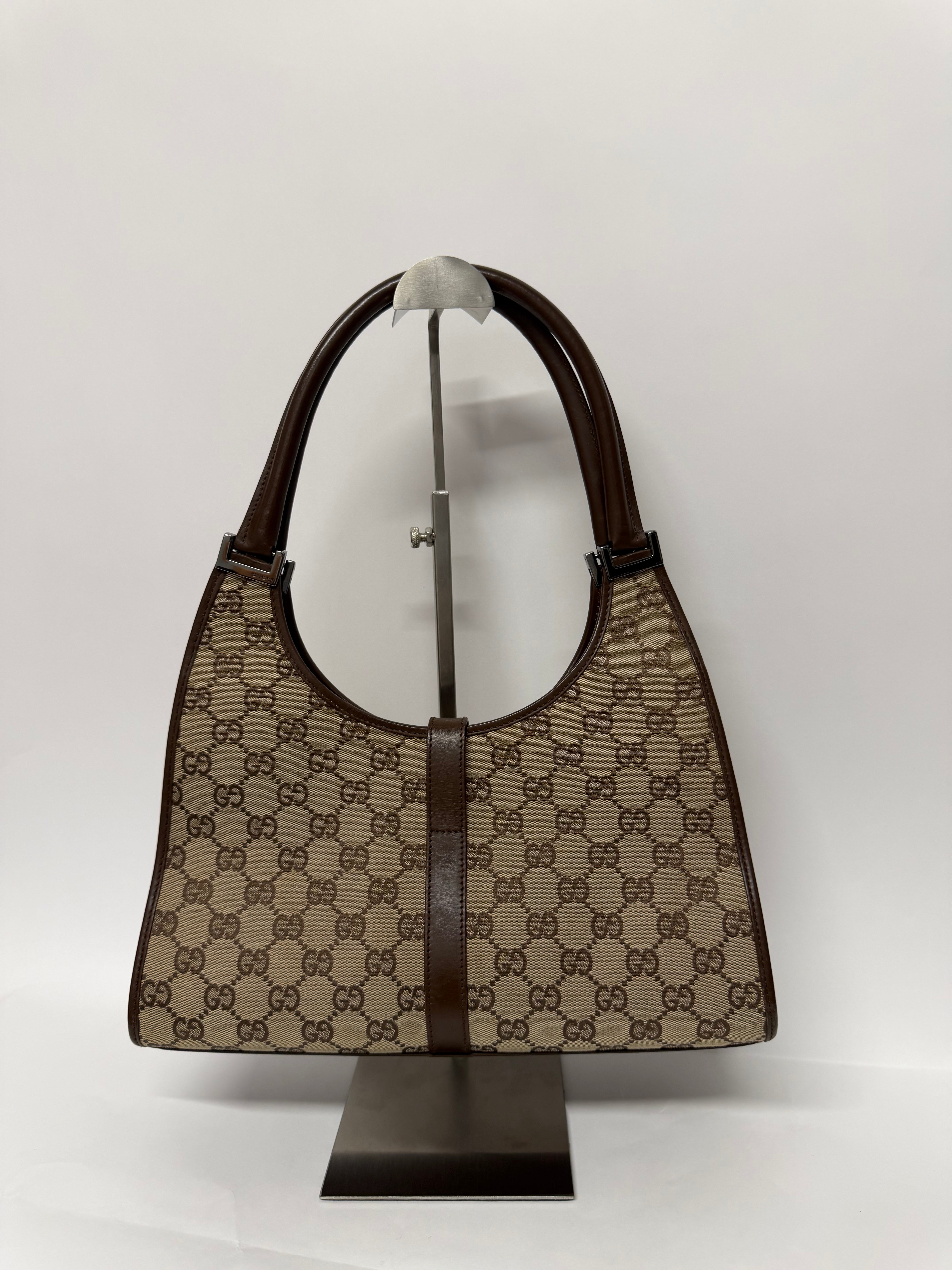 Gucci GG Canvas Handbag Vintage 1998 Marrón