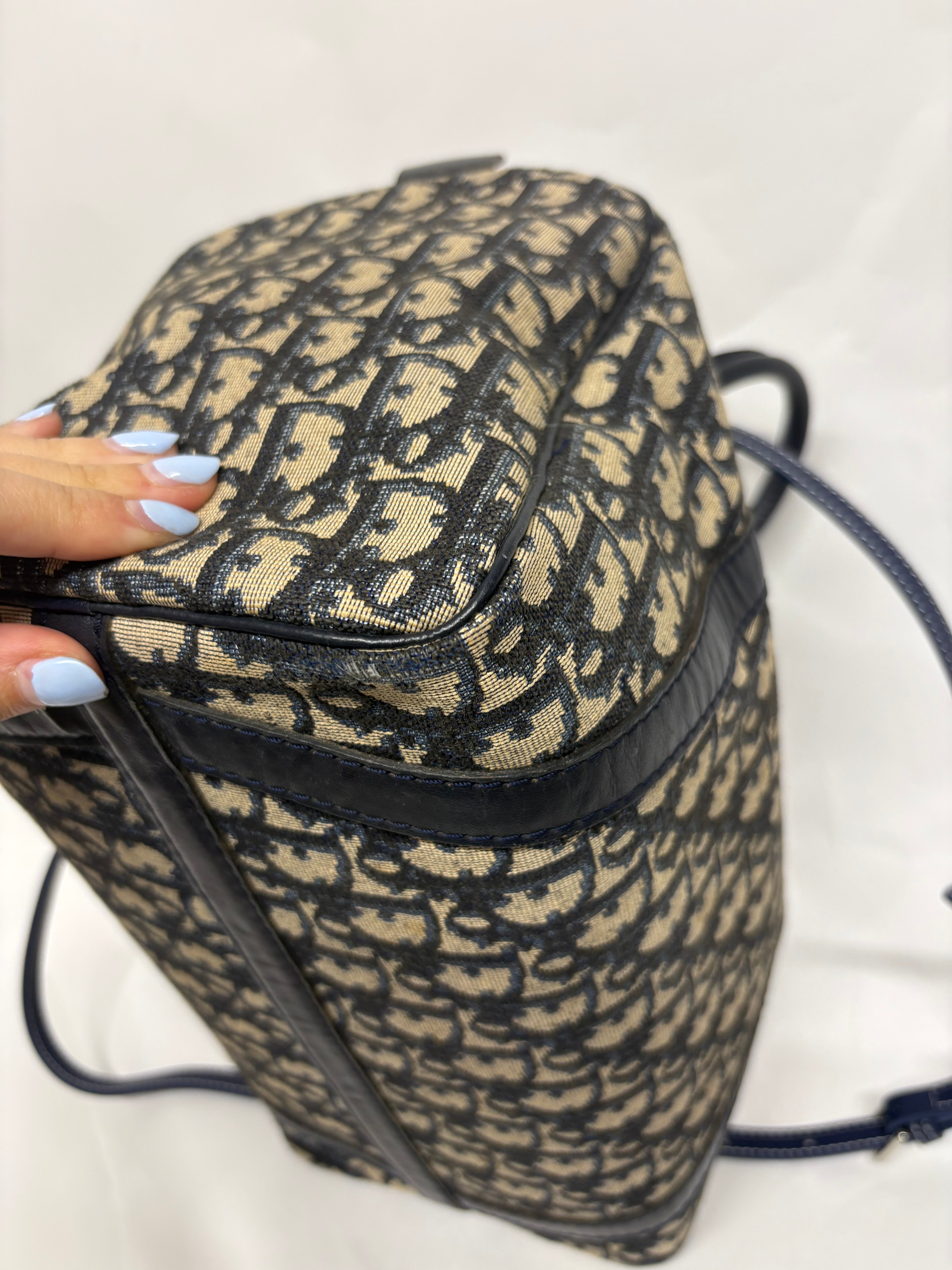 Christian Dior Trotter Bowling 30 Azul Marino con bandolera