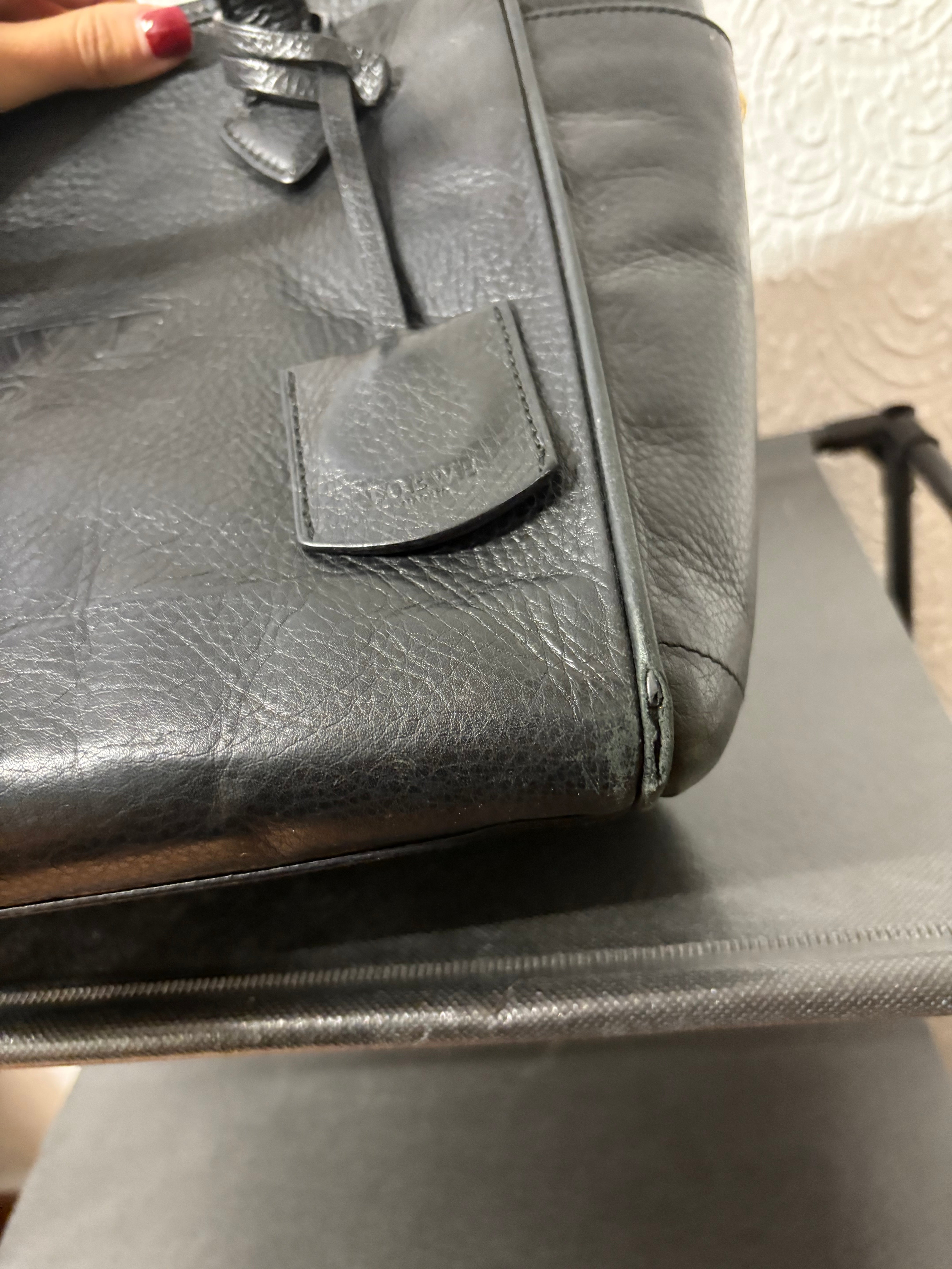 Loewe heritage tote negra vintage