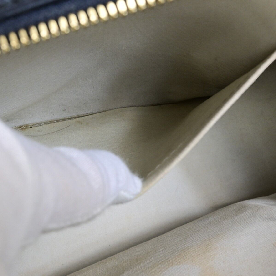 Louis Vuitton Joséphine azul en lona canvas